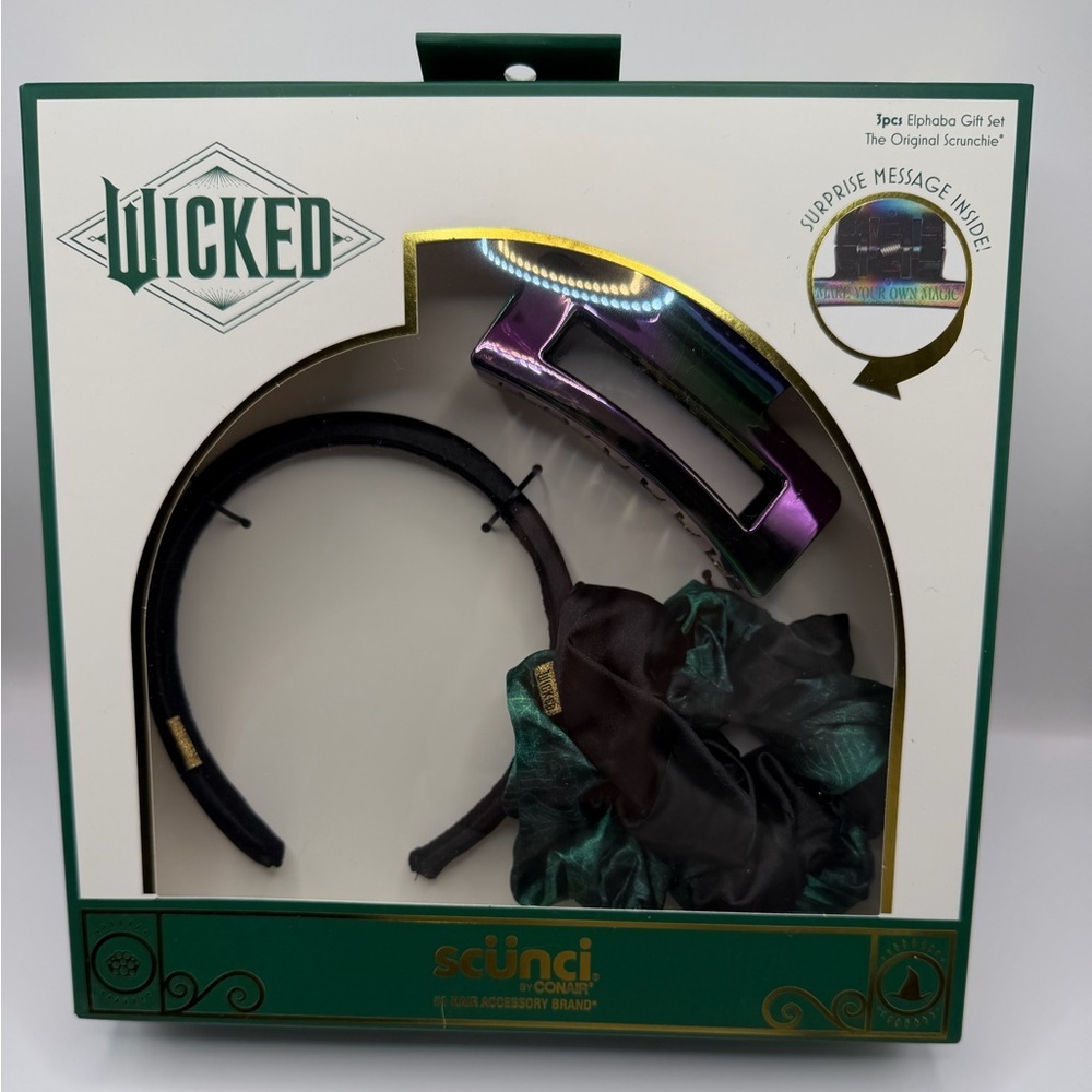 Wicked 3 piece Hair Accessory Gift Set NiB